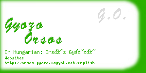gyozo orsos business card